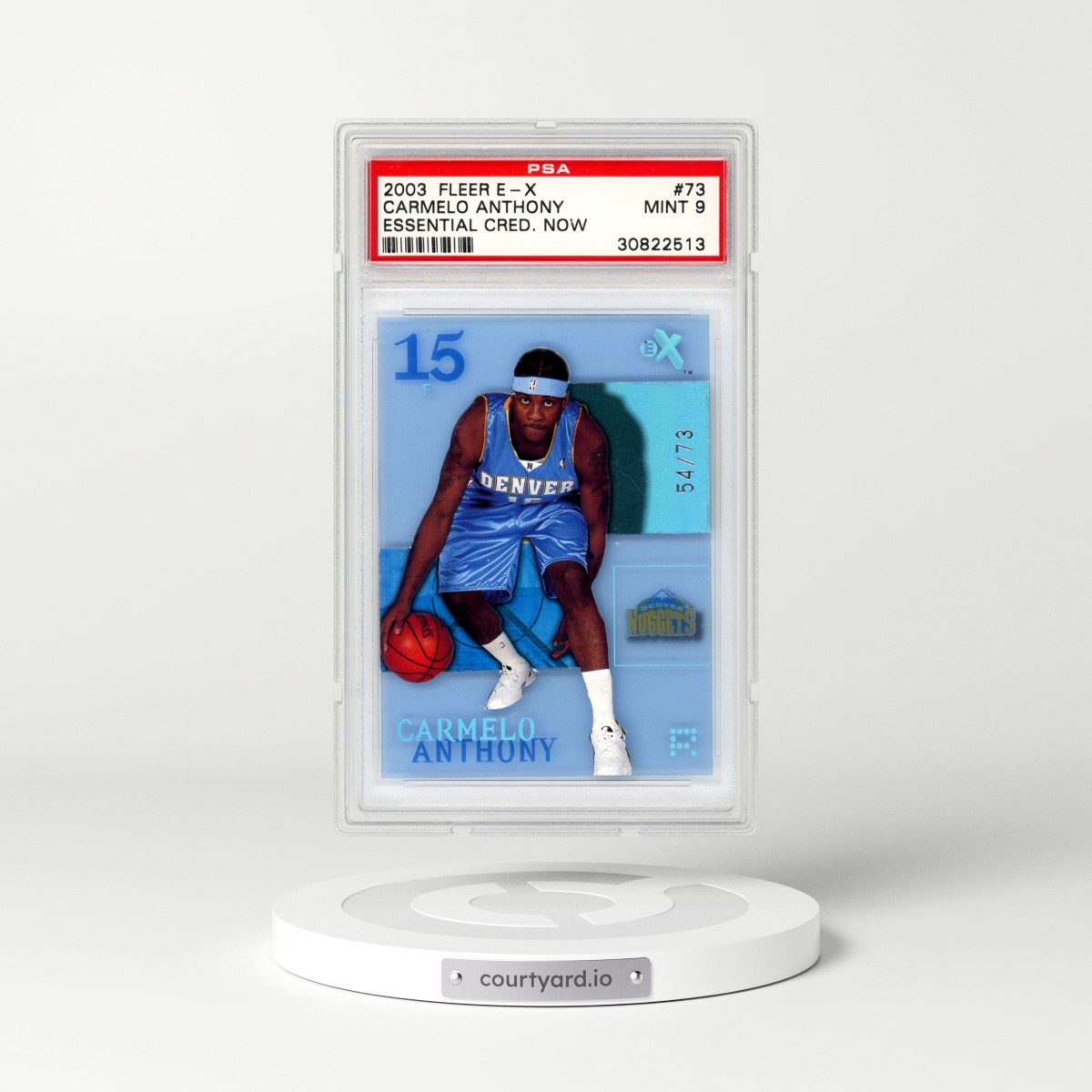 2003 Fleer E-X #73 Carmelo Anthony - Essential Cred. Now (PSA 9 MINT)