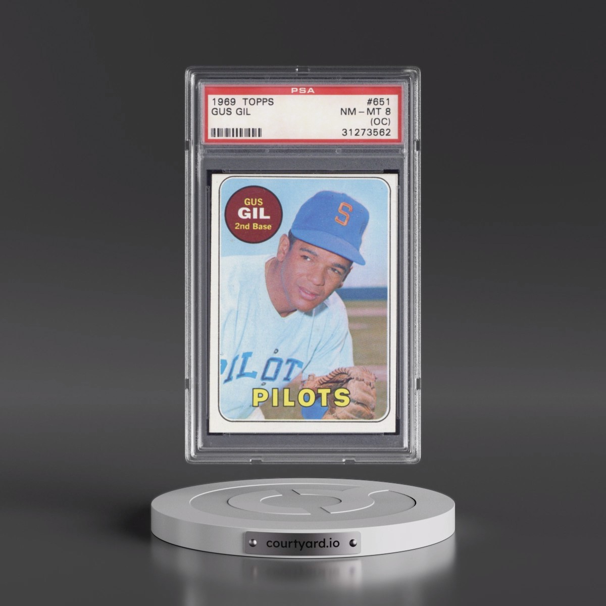 1969 Topps #651 Gus Gil (PSA 8 NM-MT)
