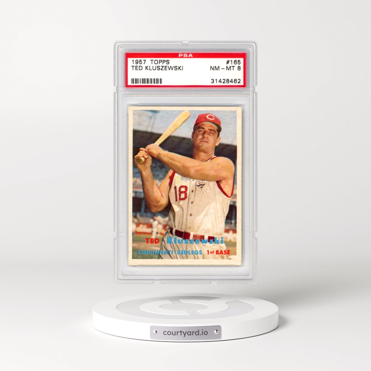 1957 Topps #165 Ted Kluszewski (PSA 8 NM-MT)