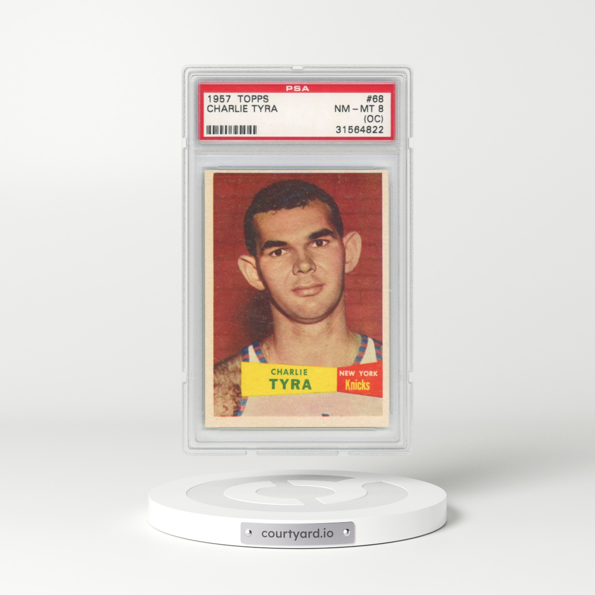 1957 Topps #68 Charlie Tyra (PSA 8 NM-MT)