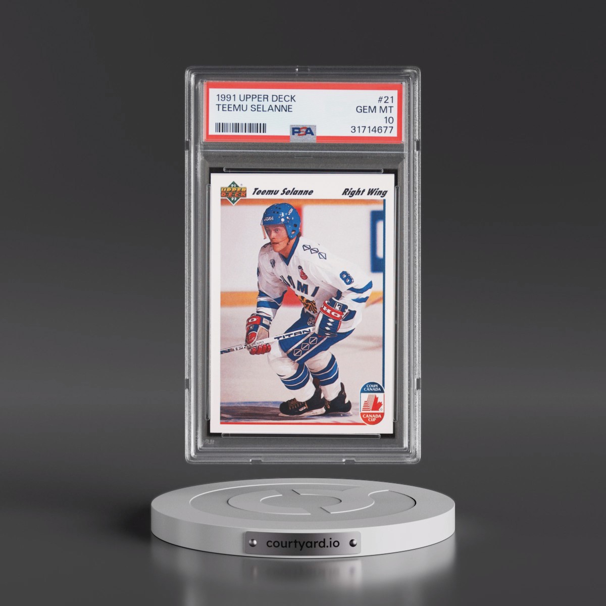 1991 Upper Deck #21 Teemu Selanne (PSA 10 GEM MINT)