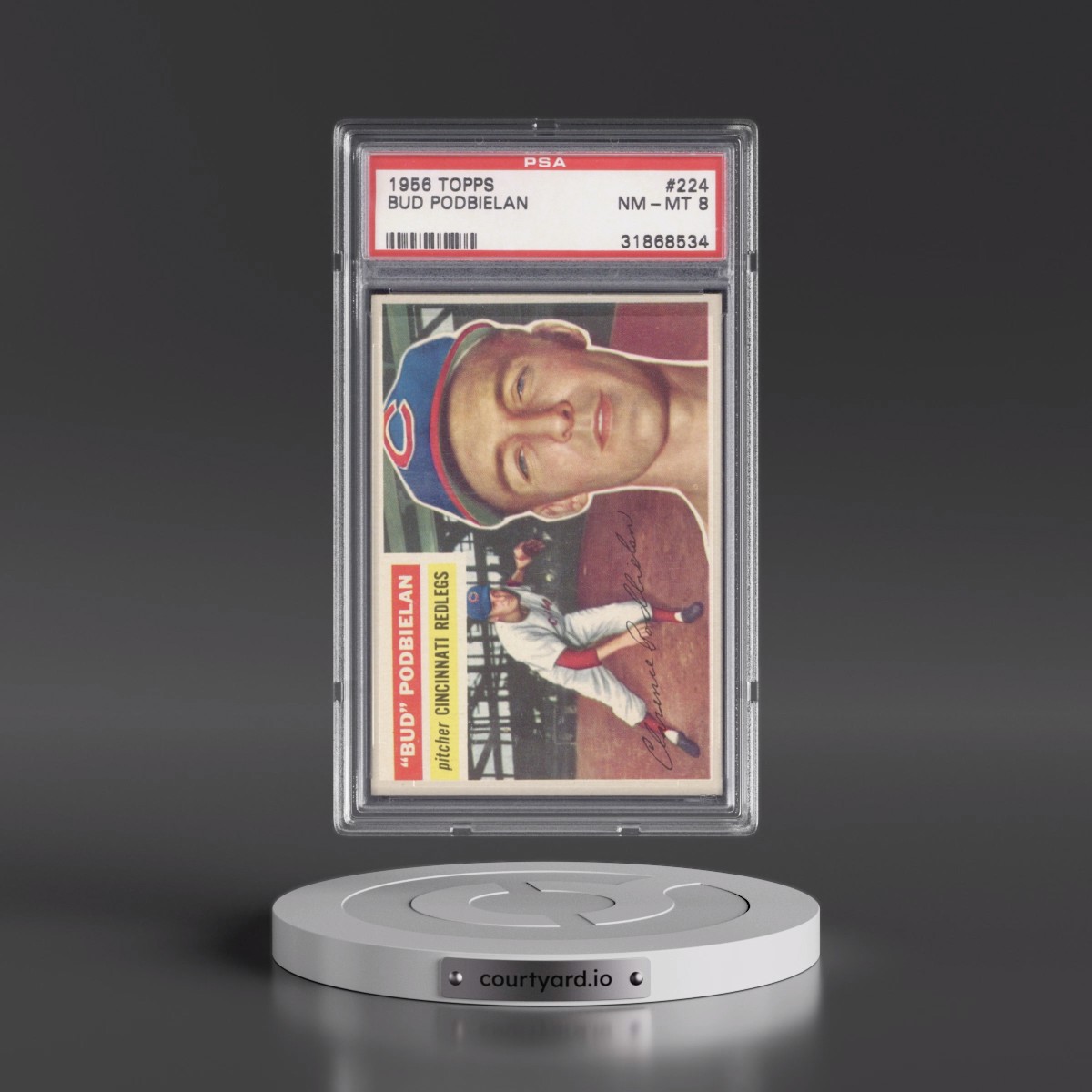 1956 Topps #224 Bud Podbielan (PSA 8 NM-MT)