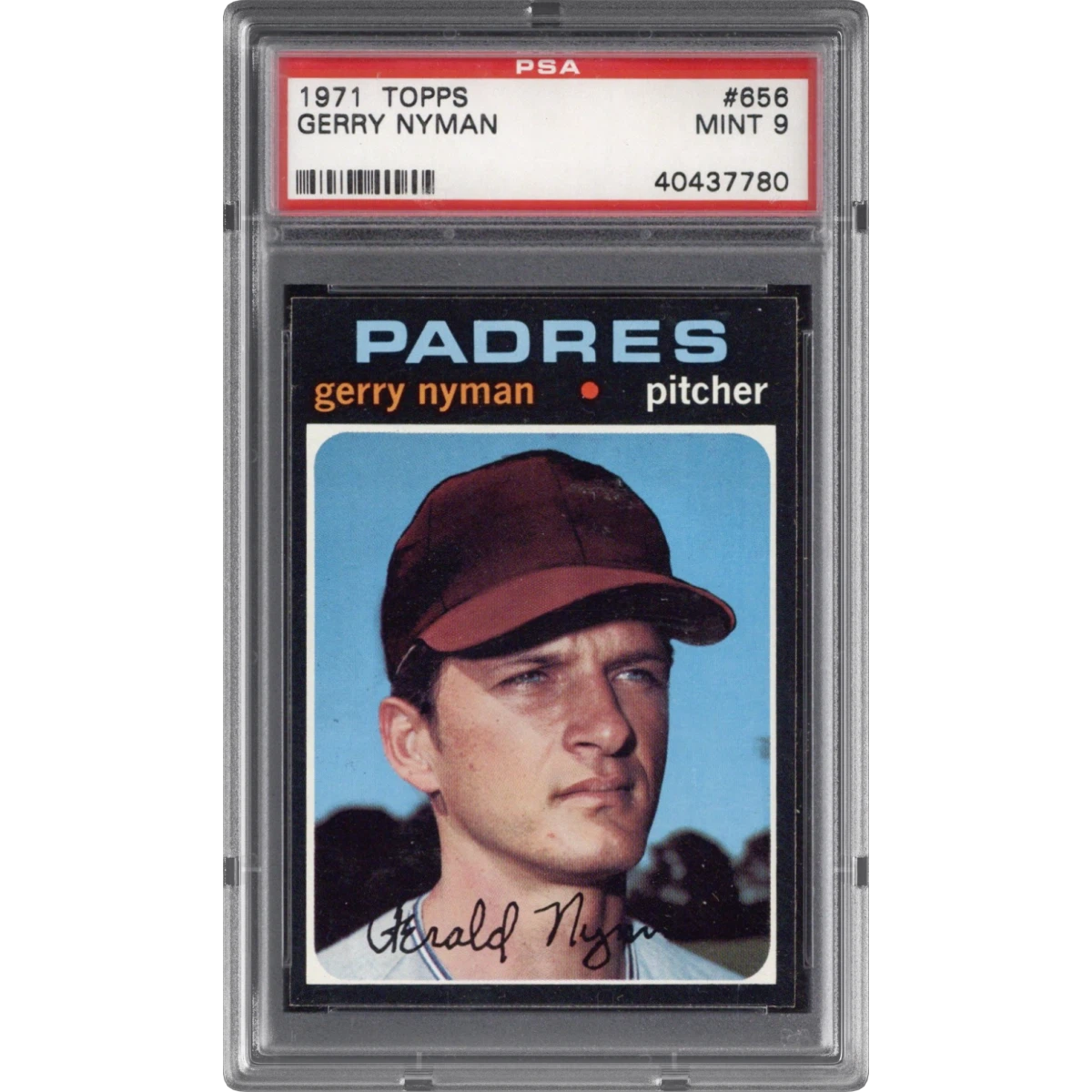 1971 Topps #656 Gerry Nyman, PSA 9