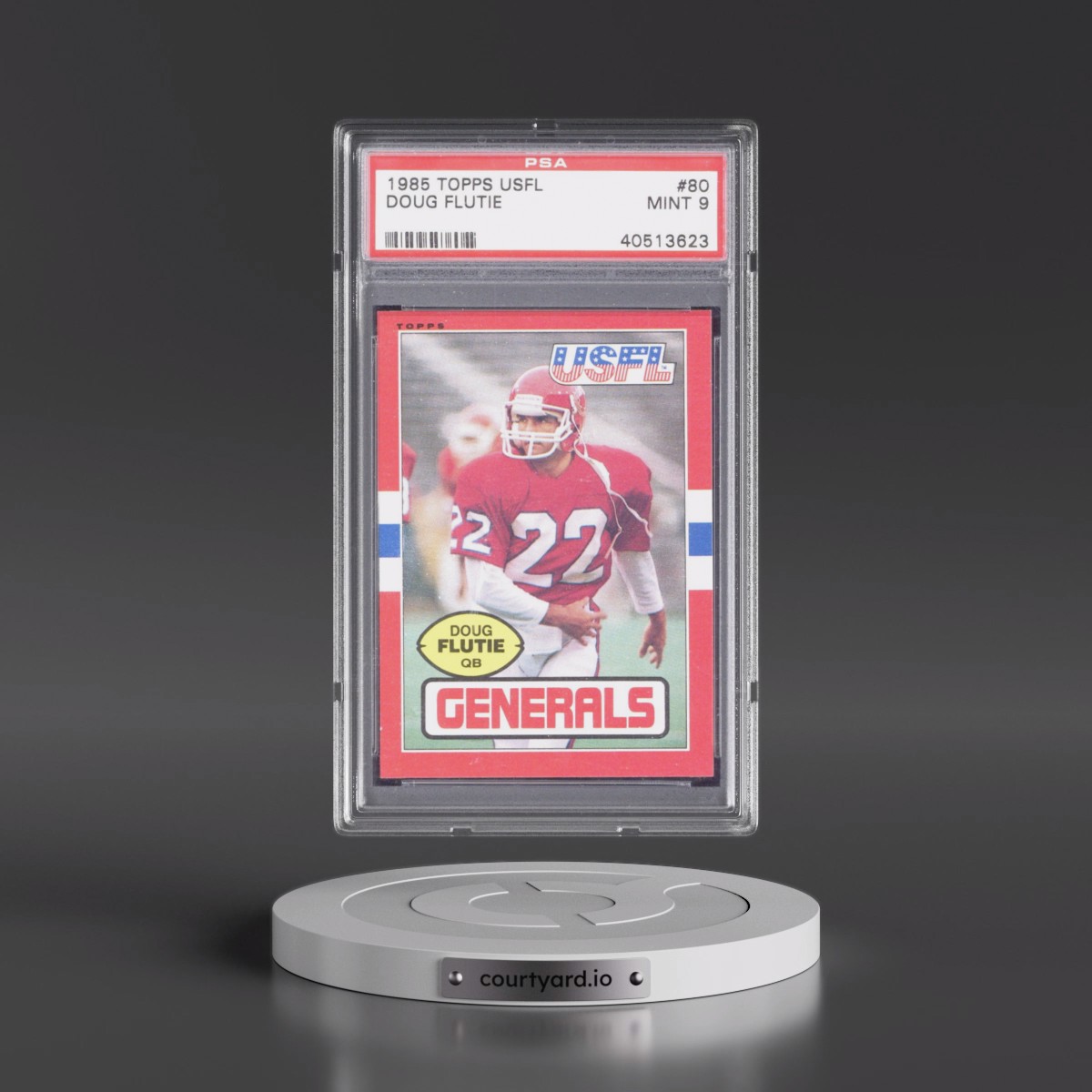 1985 Topps USFL #80 Doug Flutie (PSA 9 MINT)