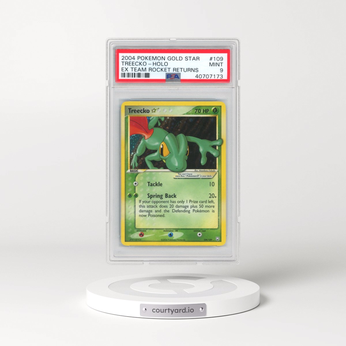 2004 Pokémon EX Team Rocket Returns #109 Treecko - Holo Gold Star (PSA 9 MINT)