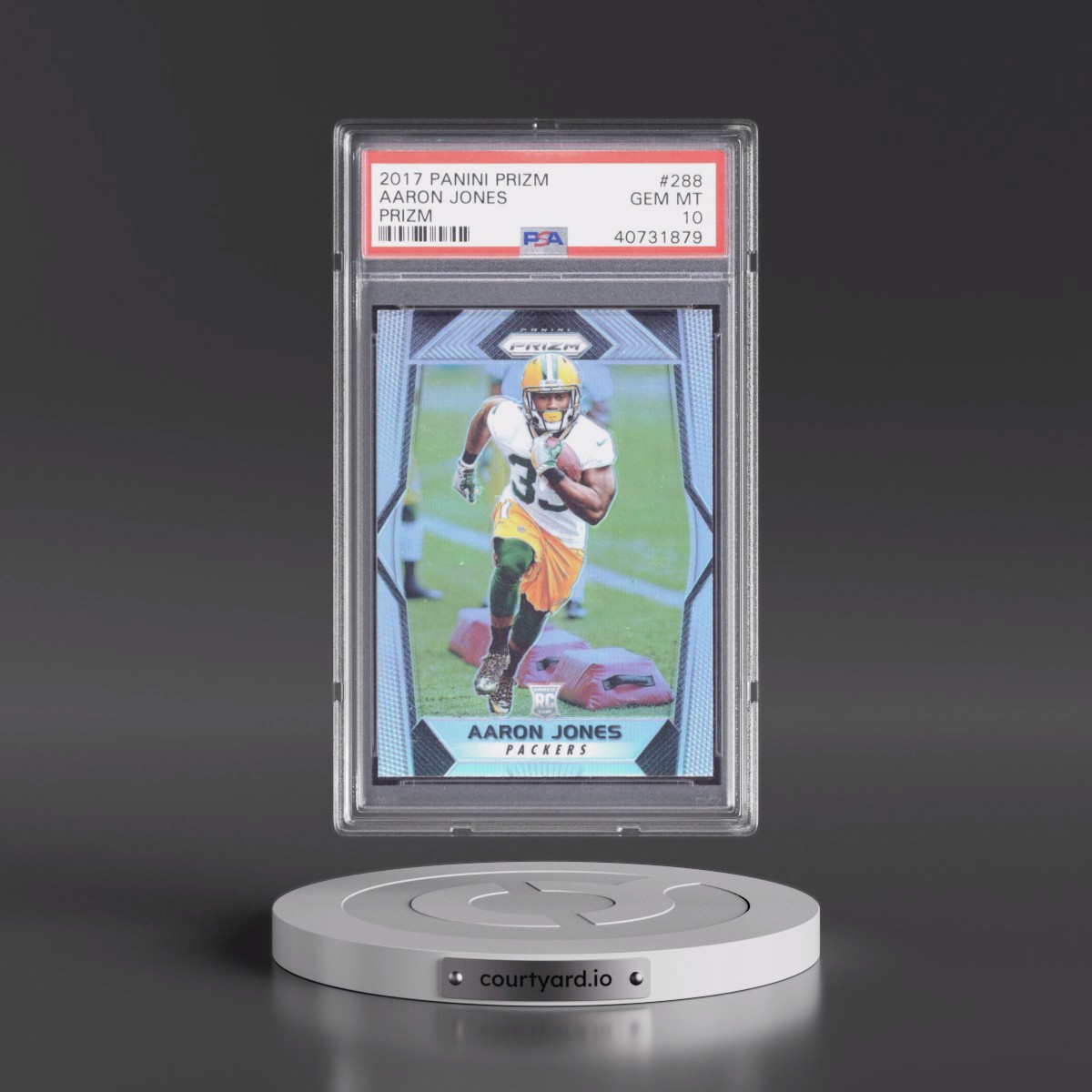 2017 Panini Prizm #288 Aaron Jones - Prizm (PSA 10 GEM MINT)