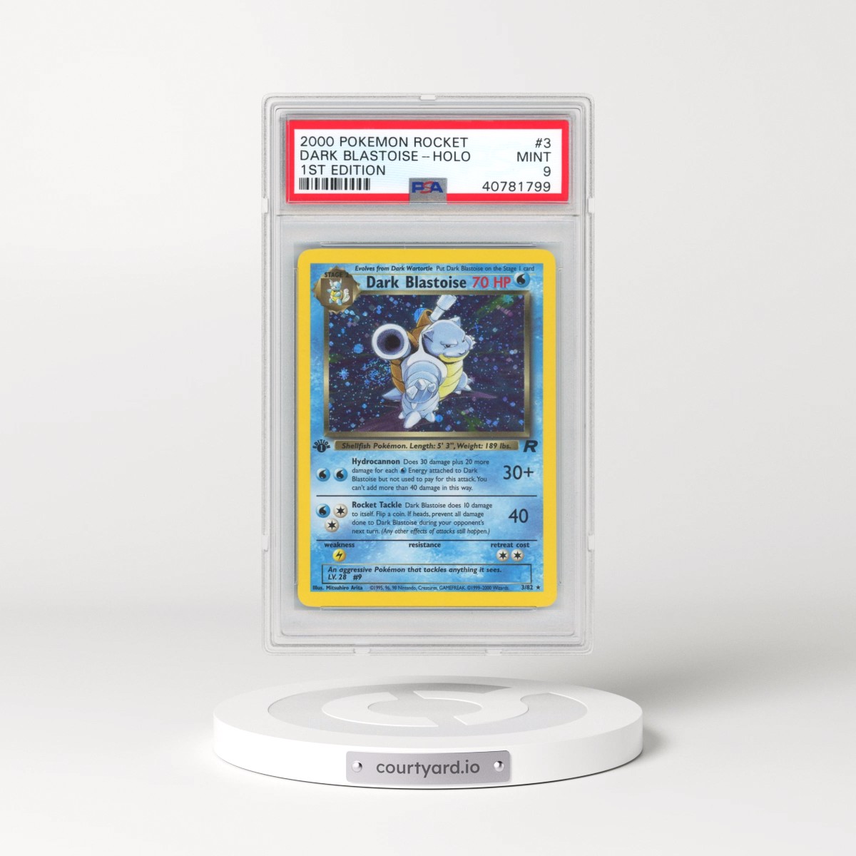 2000 Pokémon Rocket #3 Dark Blastoise - 1st Edition Holo (PSA 9 MINT)
