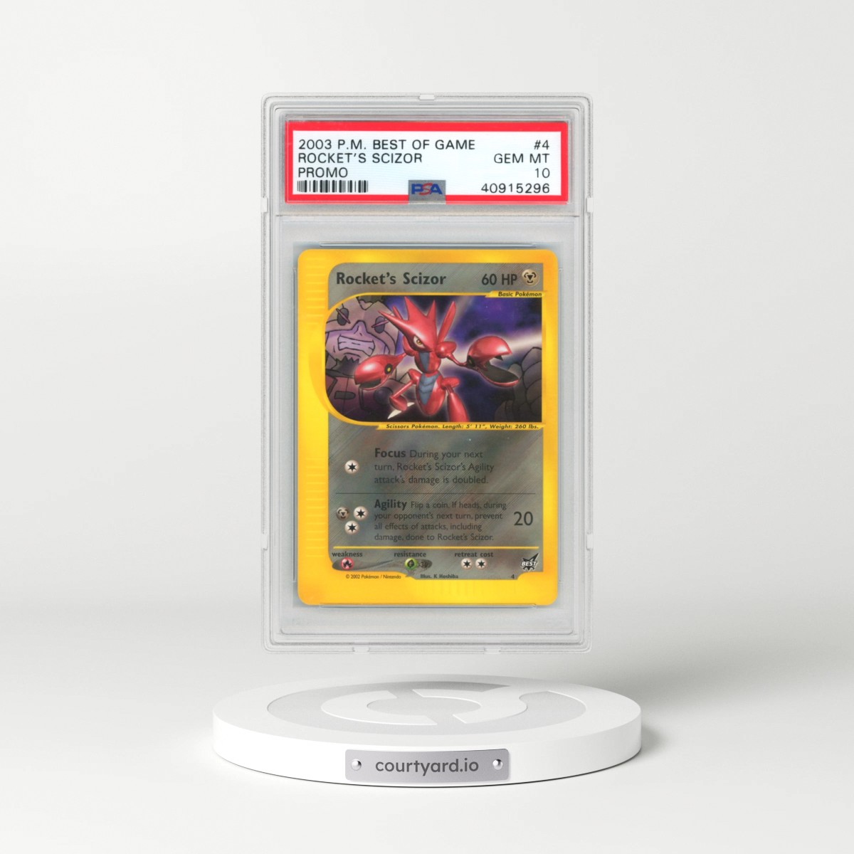 2003 Pokémon Best of Game Promo #4 Rocket's Scizor (PSA 10 GEM MINT)