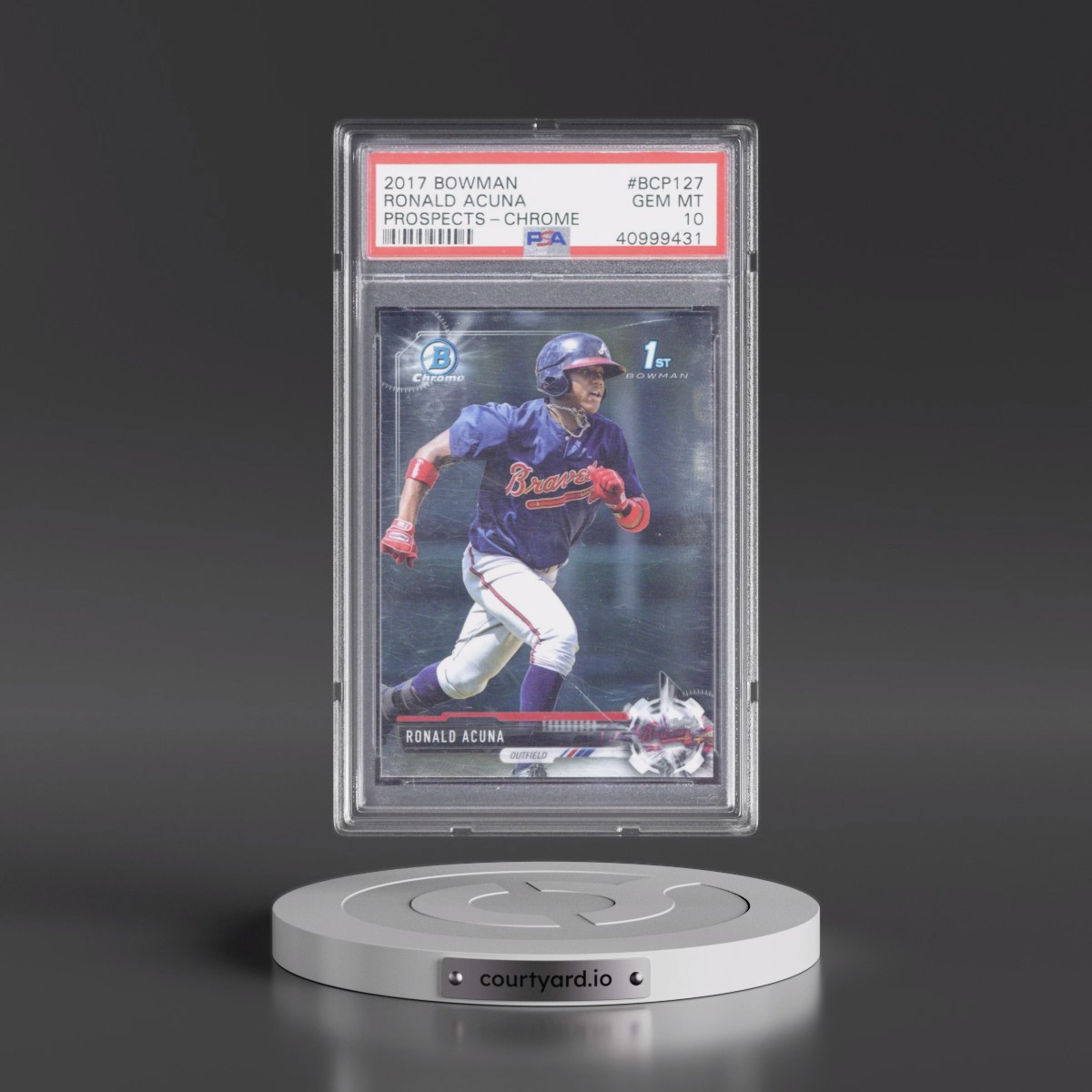 2017 Bowman Prospects #BCP127 Ronald Acuna - Chrome (PSA 10 GEM MINT)
