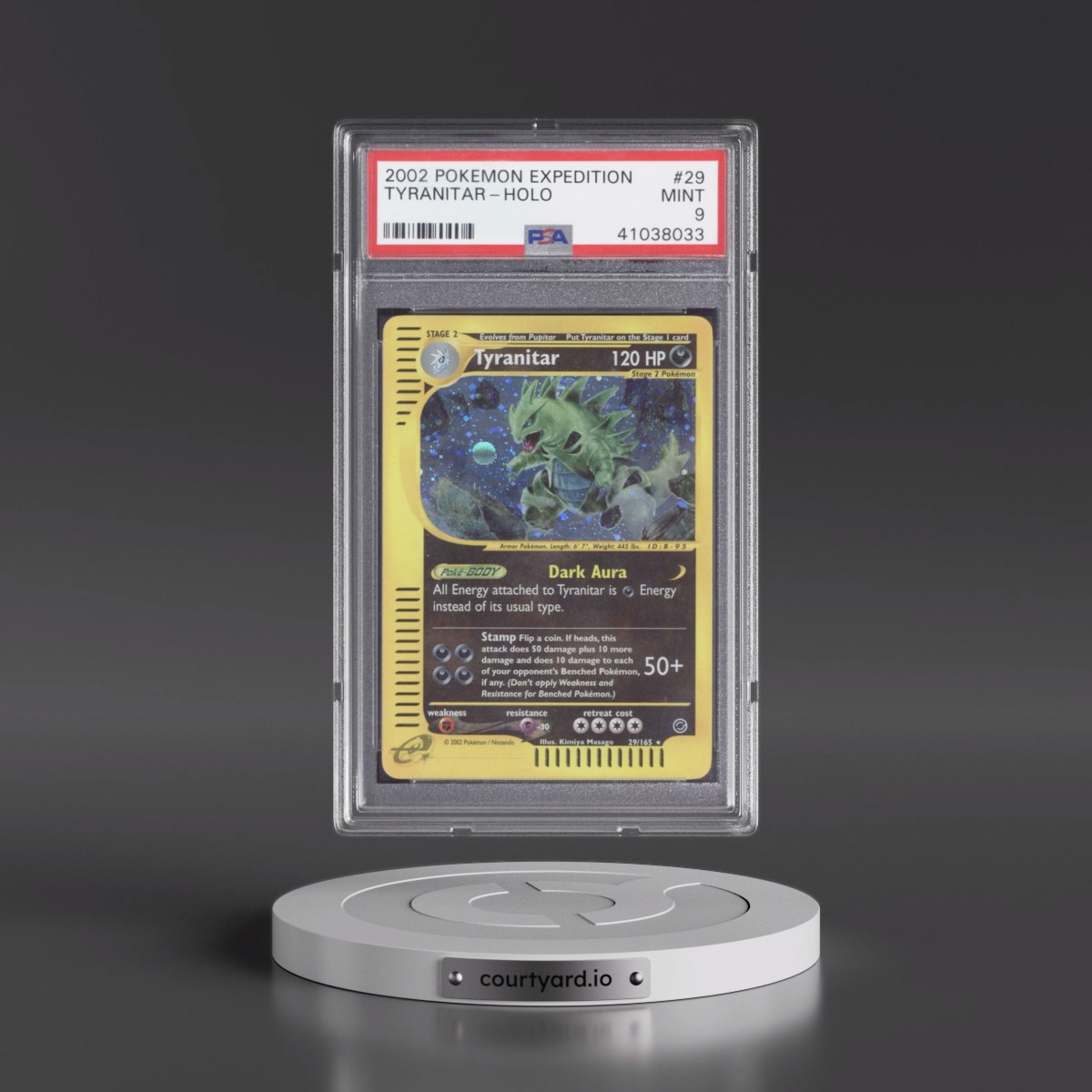 2002 Pokémon Expedition #29 Tyranitar - Holo (PSA 9 MINT)