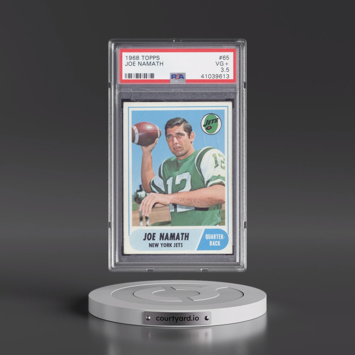 1968 Topps #65 Joe Namath (PSA 3.5 VG+)