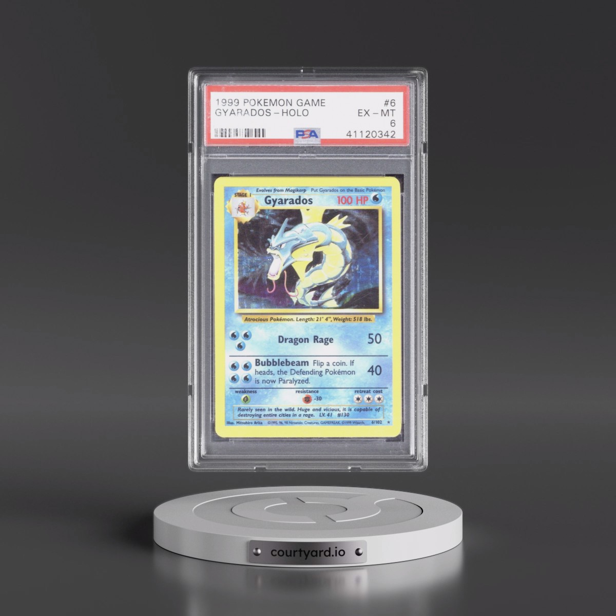 1999 Pokémon Game #6 Gyarados - Holo (PSA 6 EX-MT)