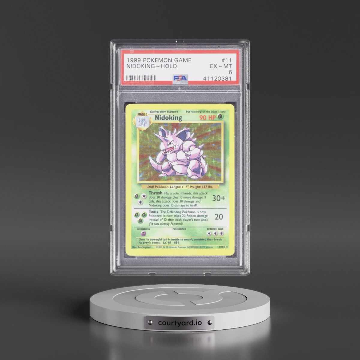 1999 Pokémon Game #11 Nidoking - Holo (PSA 6 EX-MT)