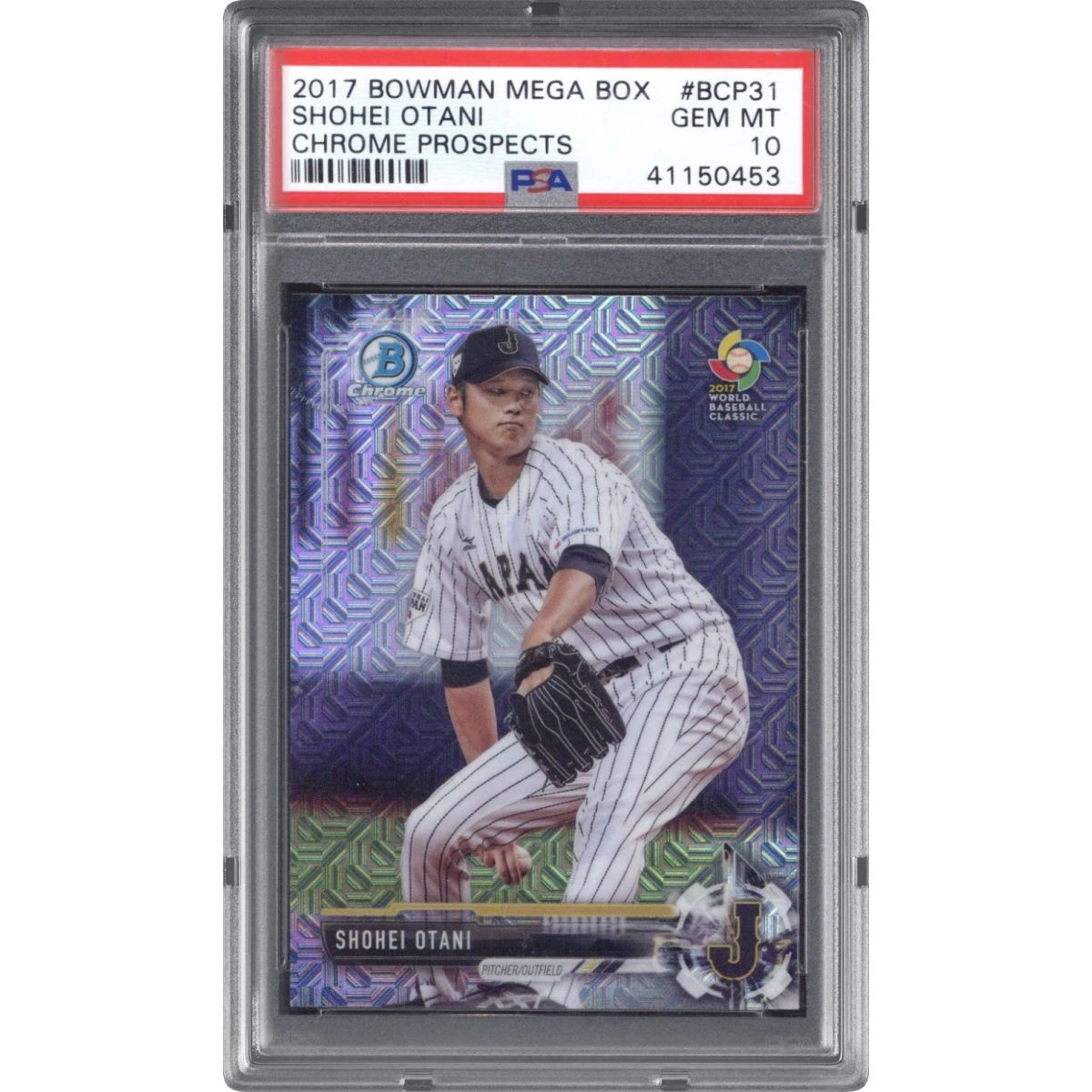 2017 Bowman Mega Box Chrome Prospects #BCP31 Shohei Otani, PSA 10