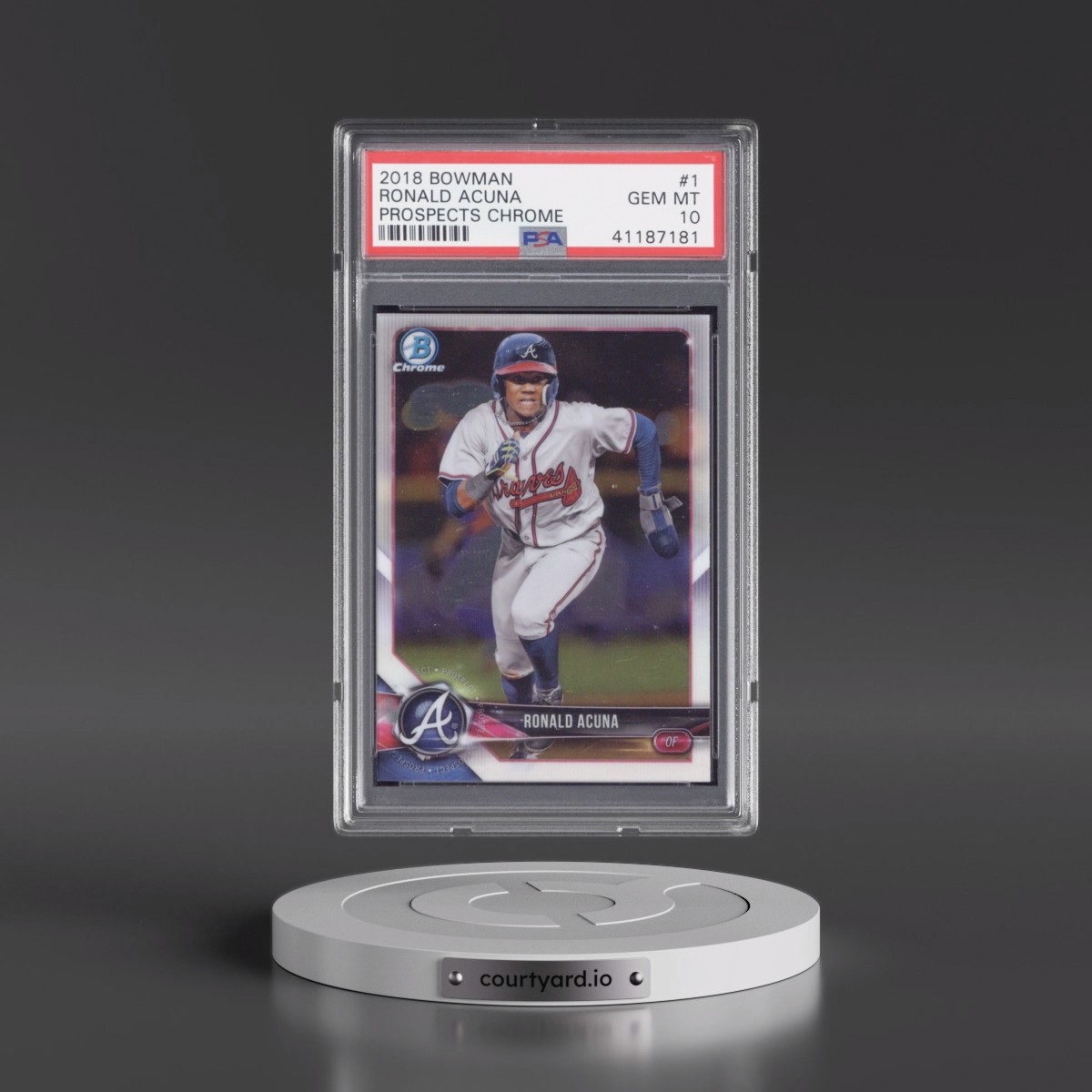 2018 Bowman Prospects Chrome #1 Ronald Acuna (PSA 10 GEM MINT)