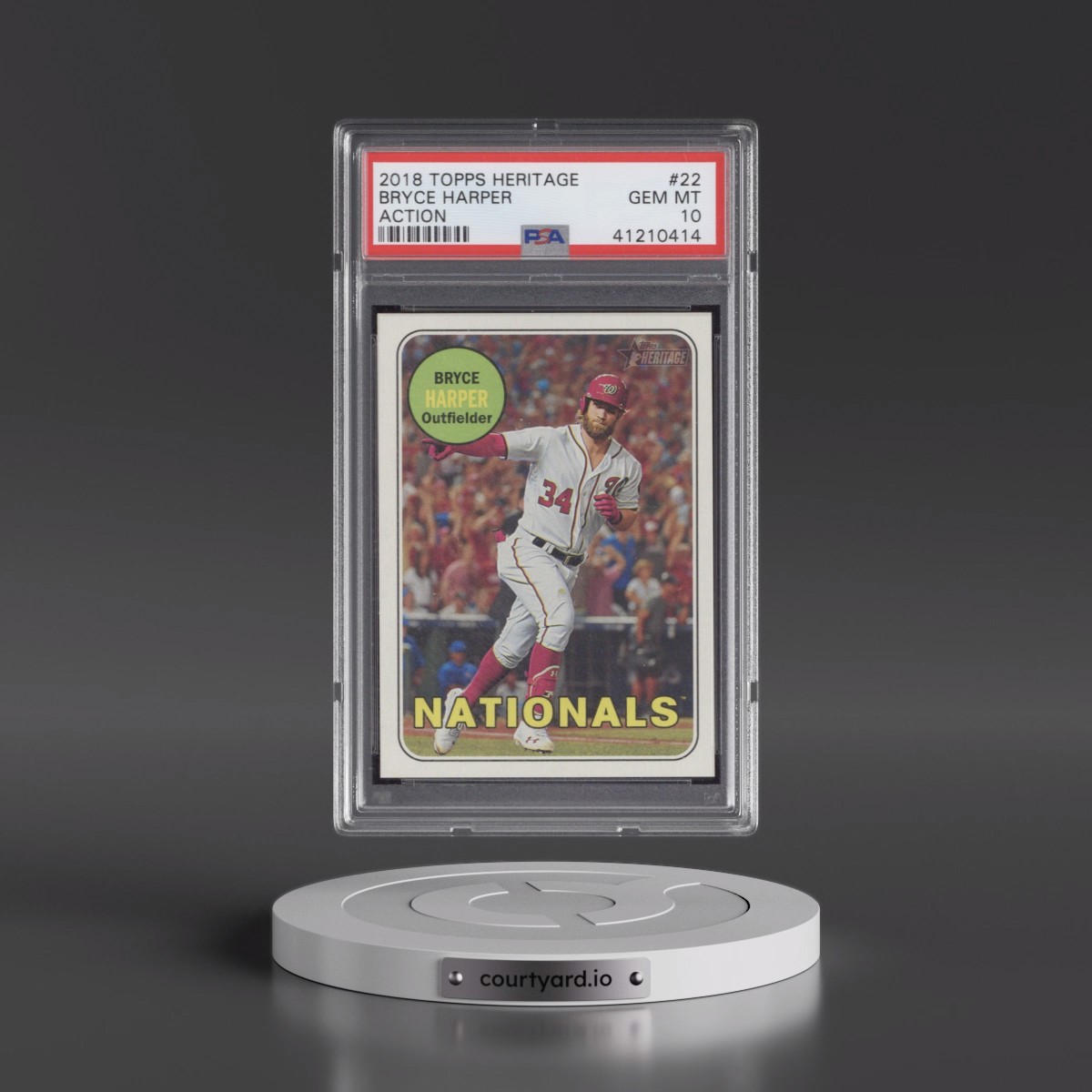 2018 Topps Heritage Bryce Harper - Action #22 PSA 10