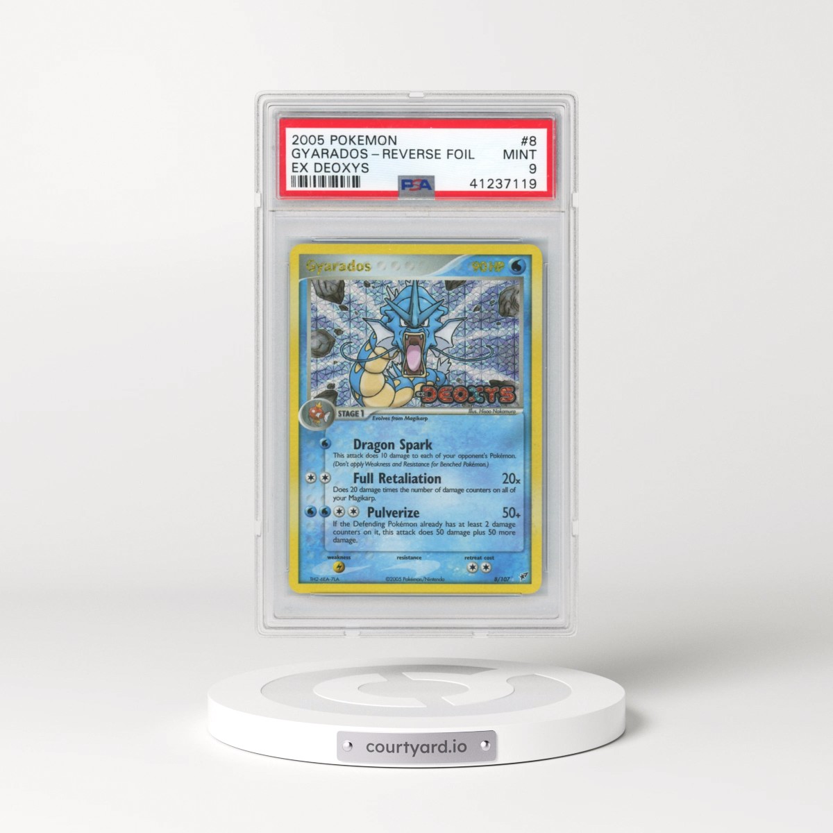 2005 Pokémon EX Deoxys #8 Gyarados - Reverse Foil (PSA 9 MINT)