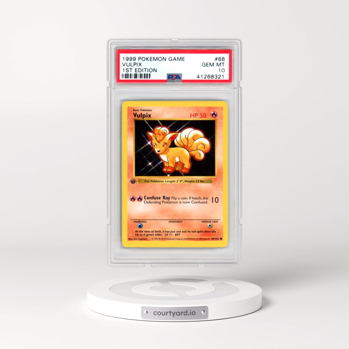 1999 Pokémon Game #68 Vulpix - 1st Edition (PSA 10 GEM MINT)