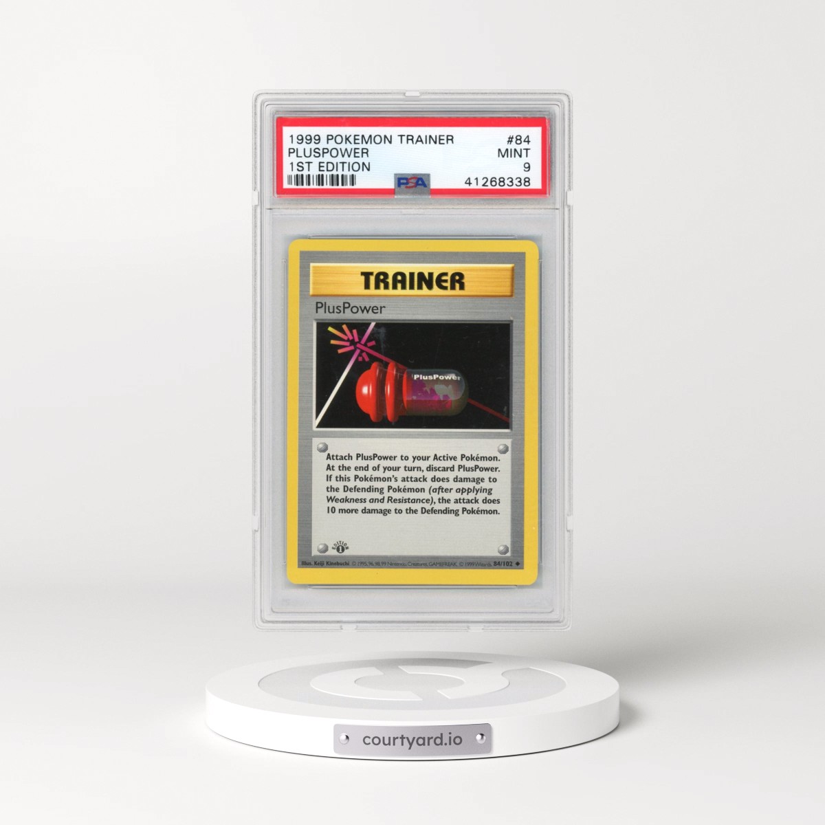 1999 Pokémon Game #84 Pluspower - 1st Edition (PSA 9 MINT)