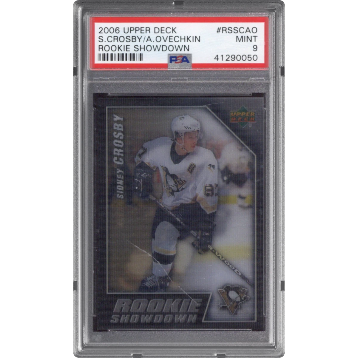 2005 Upper Deck Rookie Showdown #SCAO Alexander Ovechkin/Sidney Crosby (PSA 9 MINT)