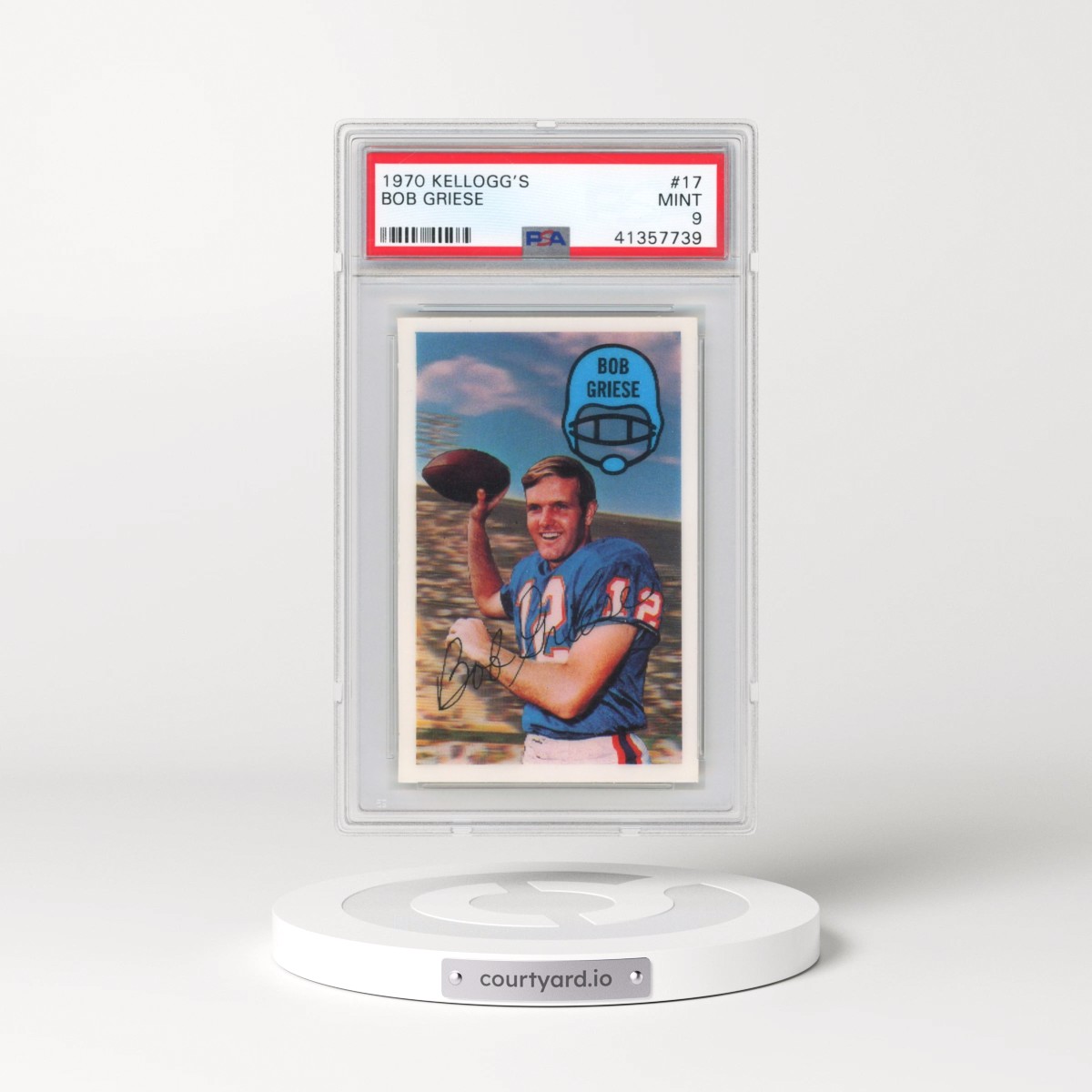 1970 Kellogg's #17 Bob Griese (PSA 9 MINT)
