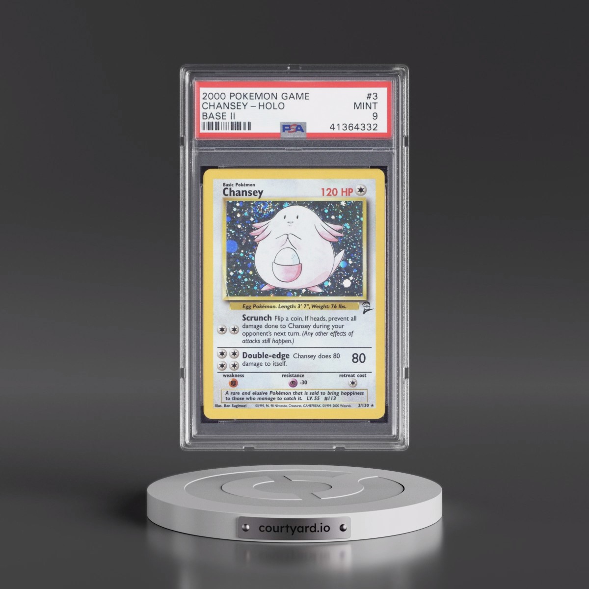 2000 Pokémon Game Base II Chansey - Holo #3 PSA 9