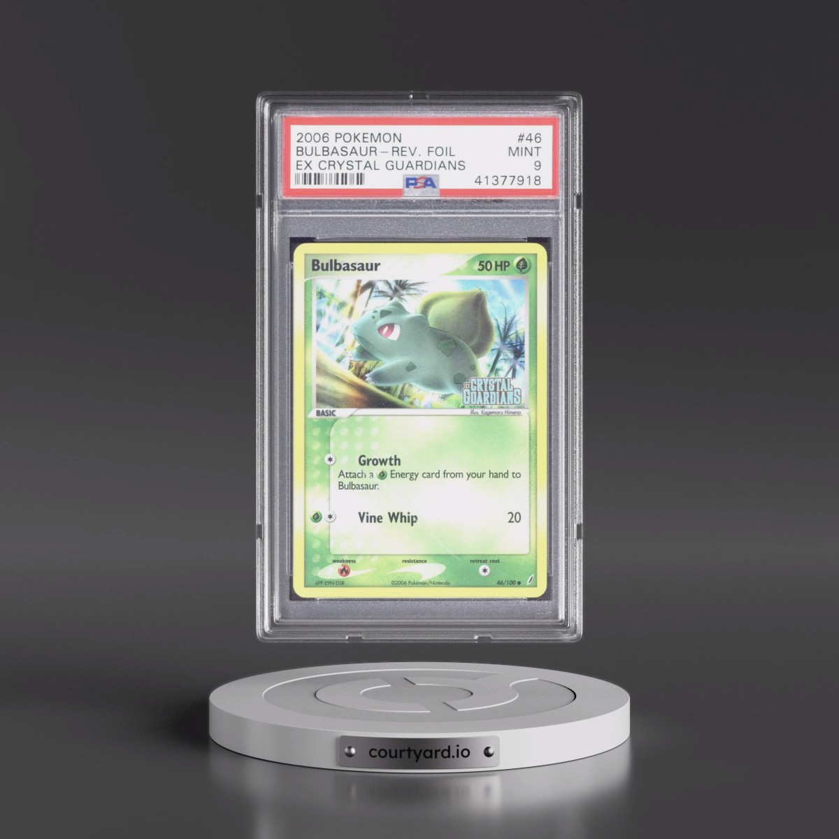 2006 Pokémon EX Crystal Guardians #46 Bulbasaur - Reverse Foil (PSA 9 MINT)
