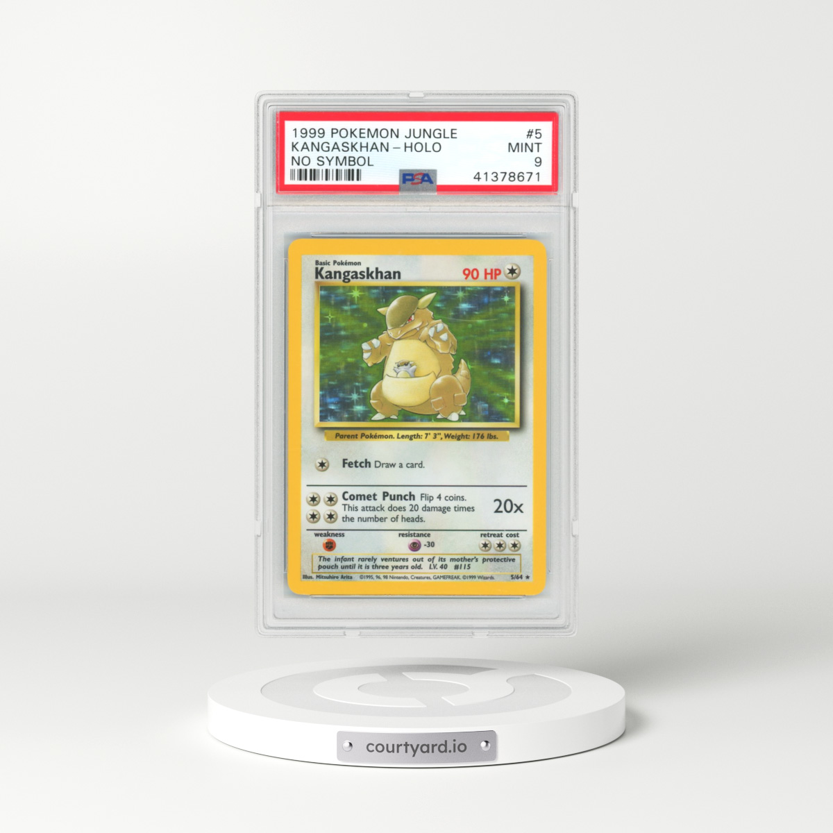 1999 Jungle #5 Kangaskhan - Holo No Symbol (PSA 9 MINT)