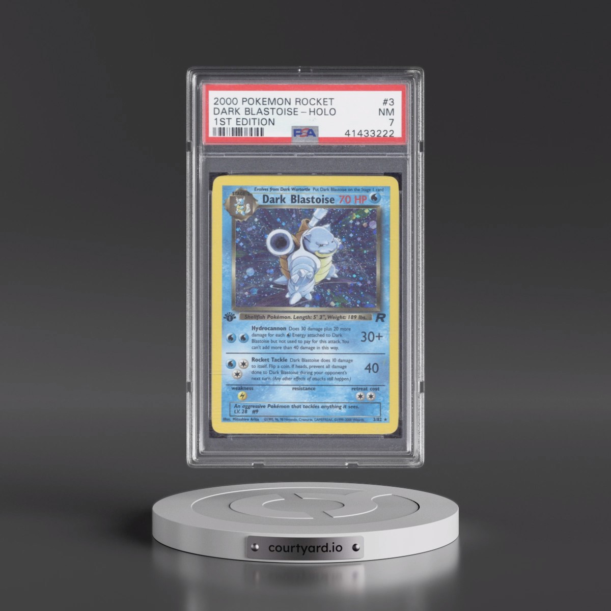 2000 Pokémon Rocket #3 Dark Blastoise - 1st Edition Holo (PSA 7 NM)