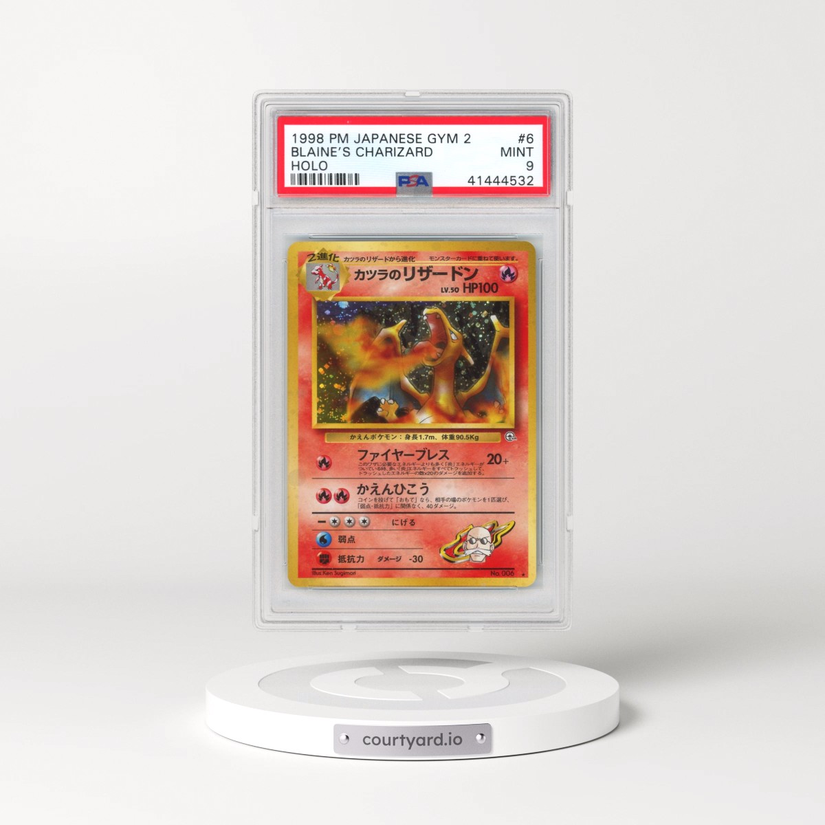 1999 Pokémon Gym 2 #6 Blaine's Charizard - Holo (PSA 9 MINT)