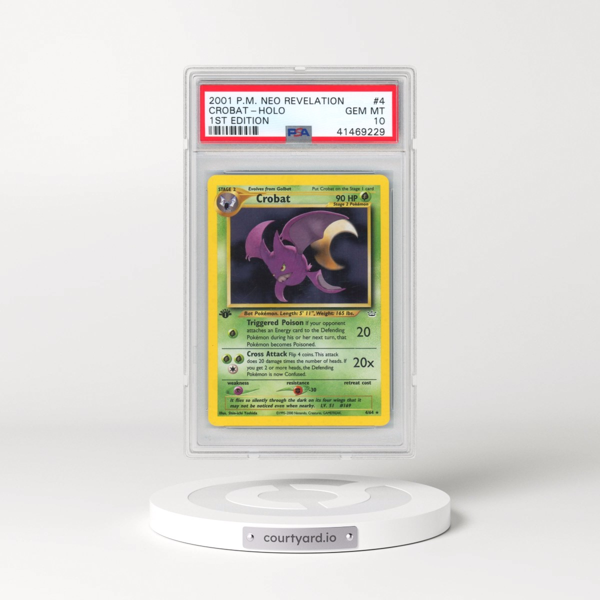 2001 Pokémon Neo Revelation #4 Crobat - 1st Edition Holo (PSA 10 GEM MINT)