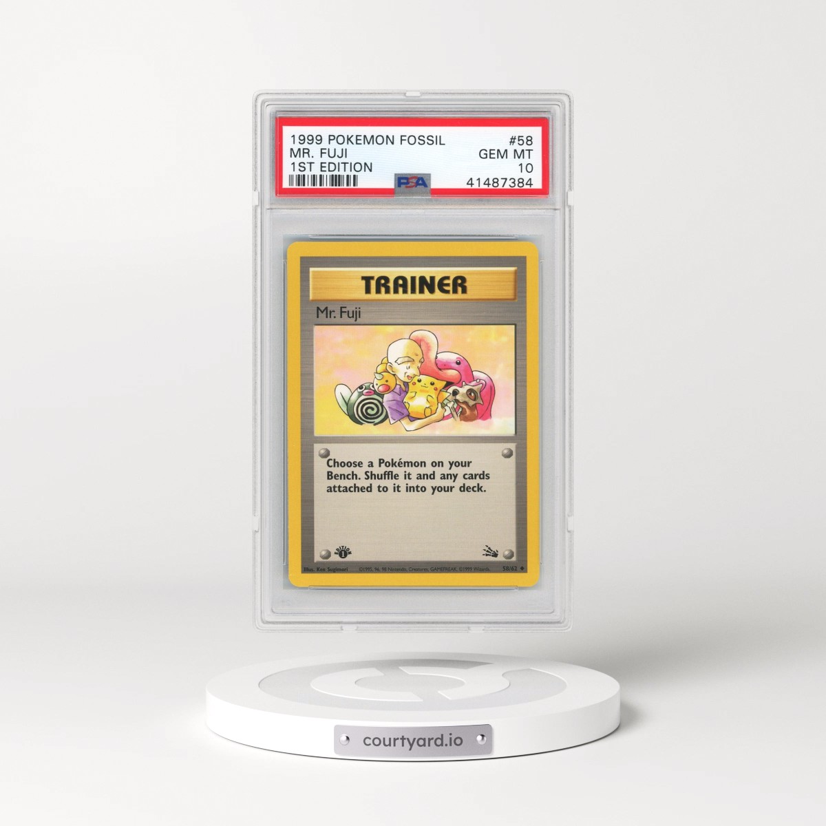 1999 Pokémon Fossil #58 Mr. Fuji - 1st Edition (PSA 10 GEM MINT)