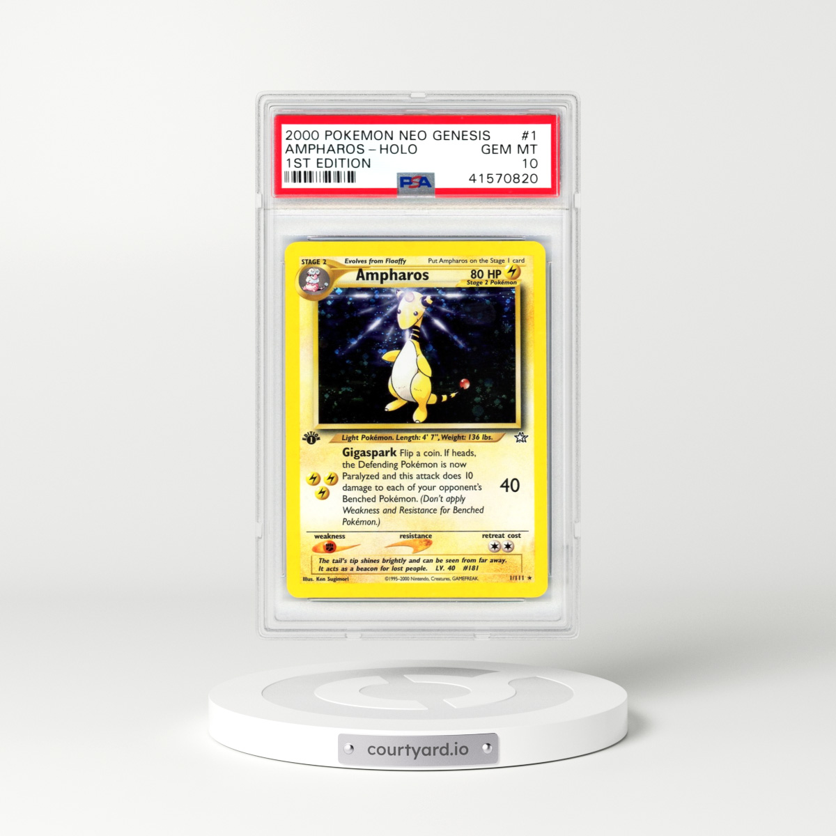 2000 Neo Genesis #1 Ampharos (PSA 10 GEM MINT)