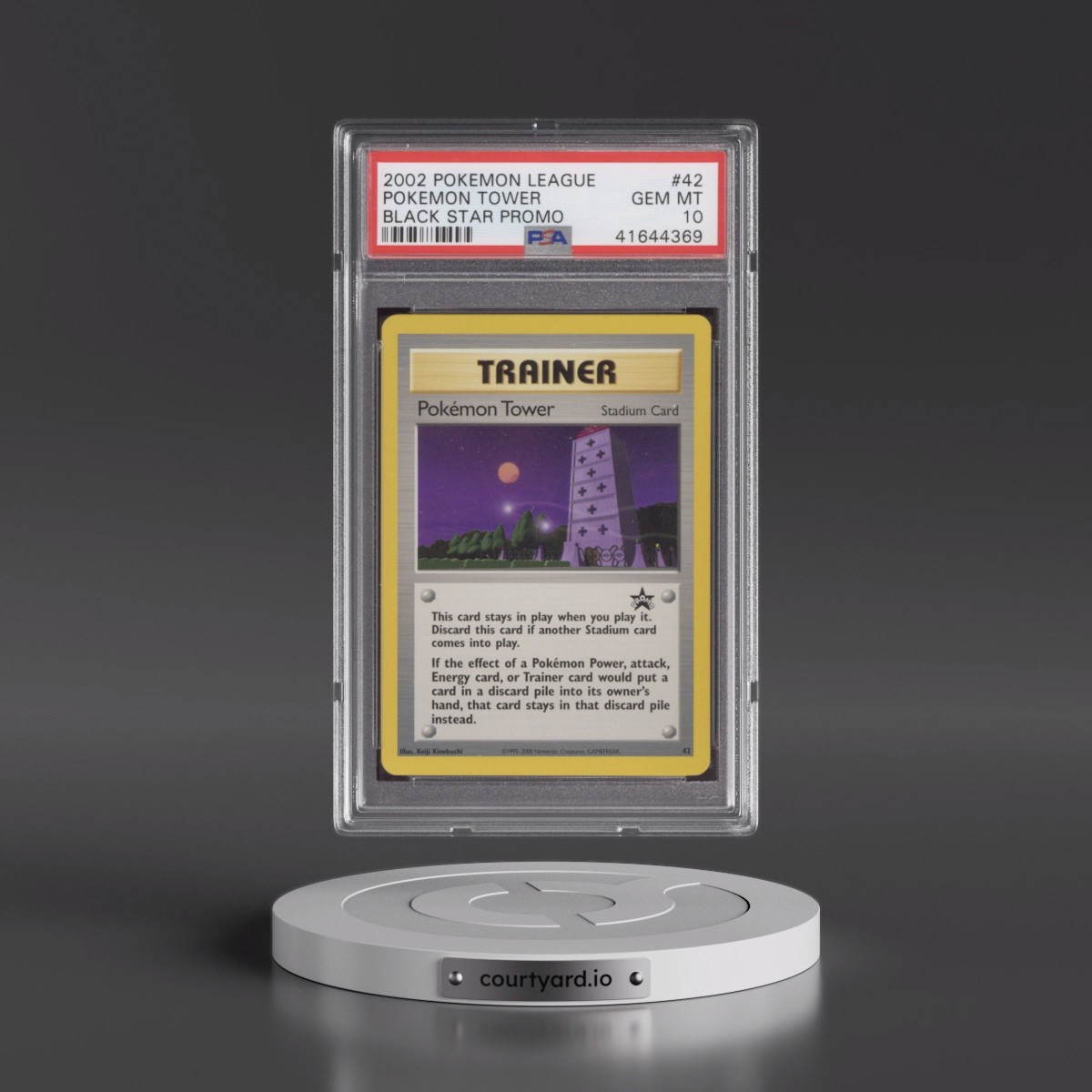 2002 Pokémon League Promo Black Star #42 Pokemon Tower (PSA 10 GEM MINT)