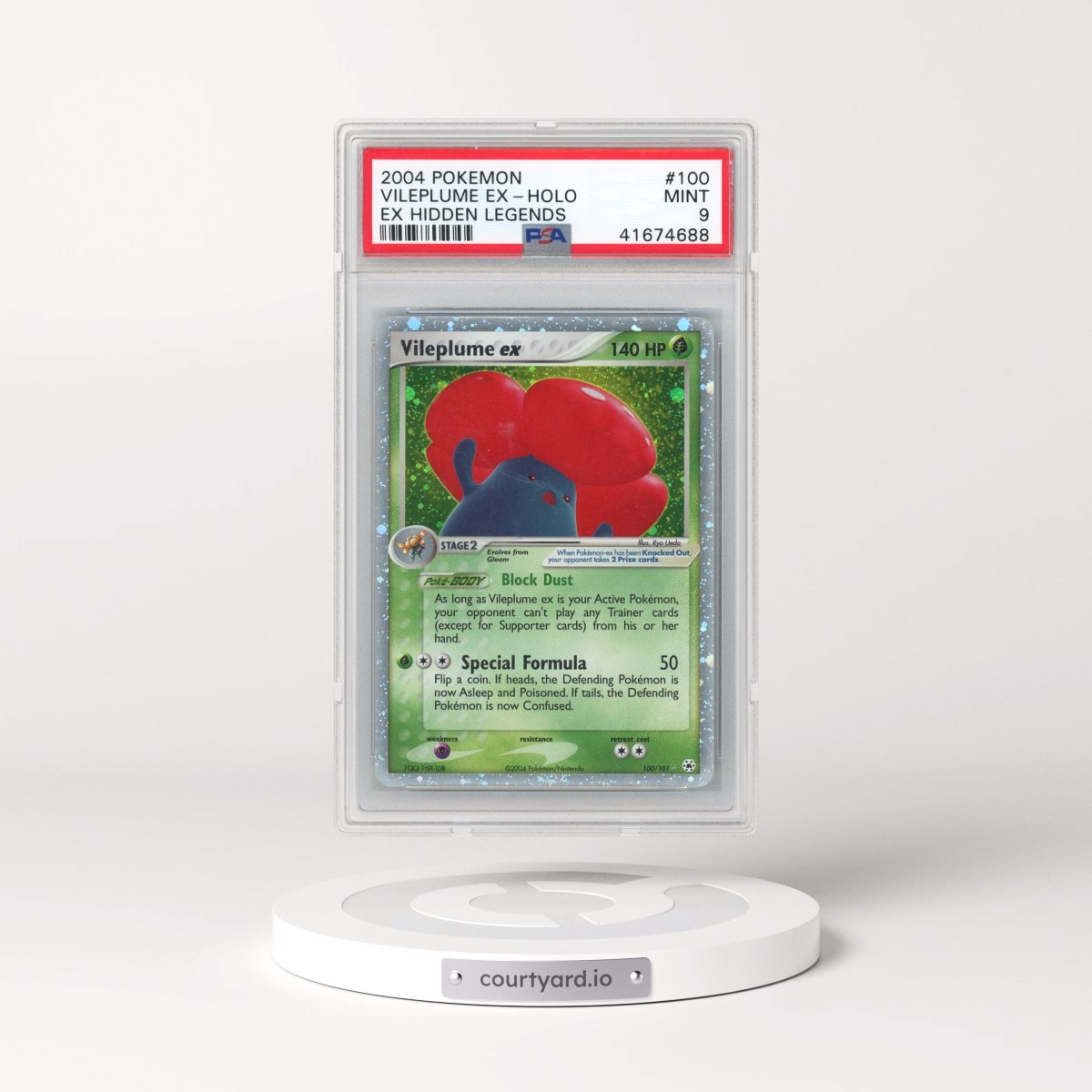 2004 Pokémon EX Hidden Legends #100 Vileplume EX - Holo Holo (PSA 9 MINT)