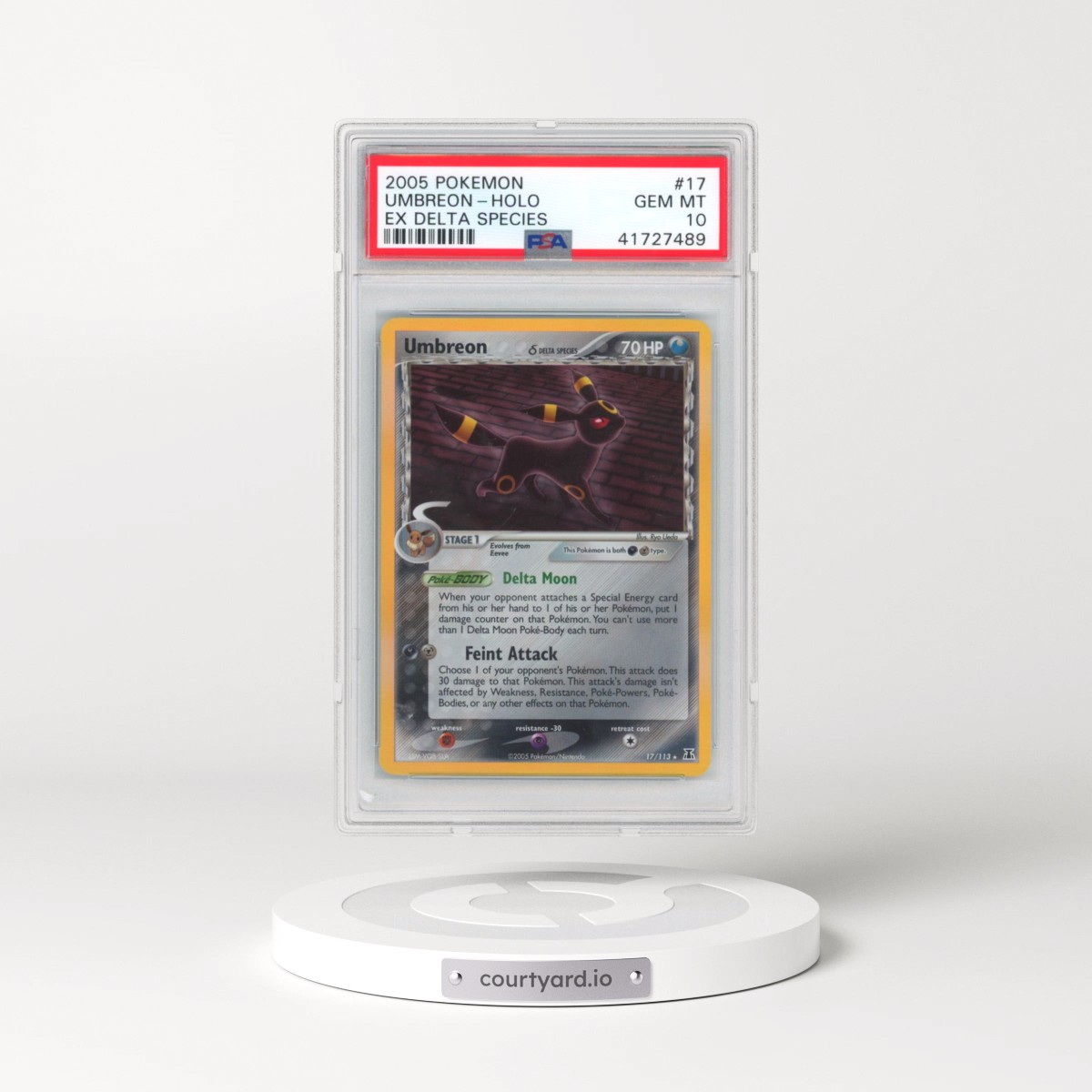 2005 Pokémon EX Delta Species #17 Umbreon - Holo (PSA 10 GEM MINT)
