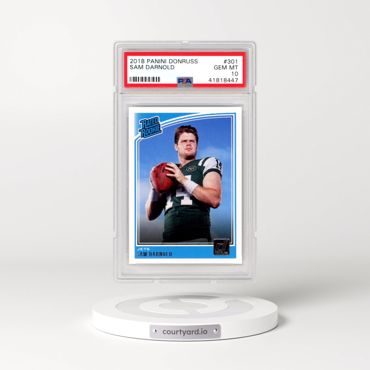 2018 Panini Donruss #301 Sam Darnold (PSA 10 GEM MINT)
