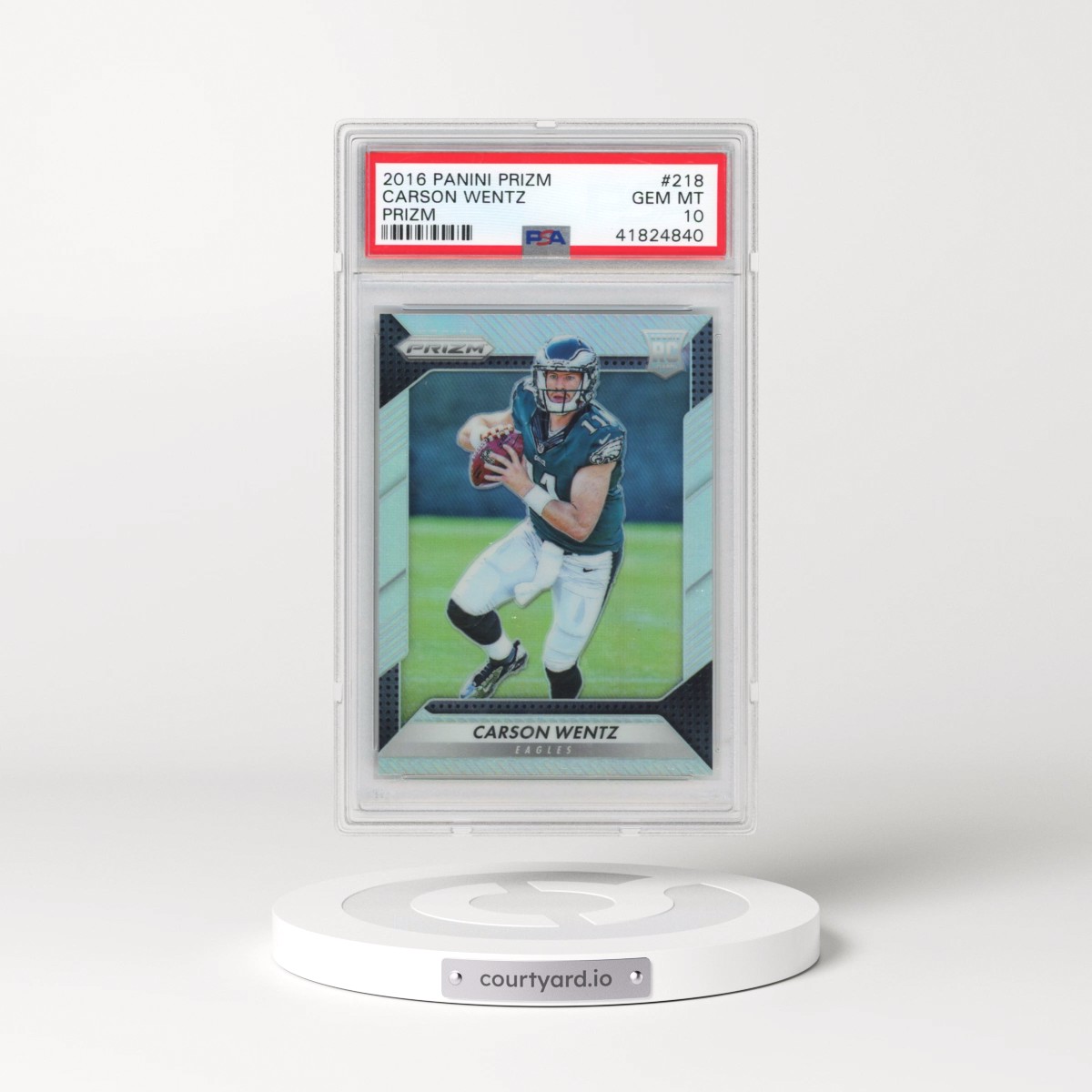 2016 Panini Prizm #218 Carson Wentz - Prizm (PSA 10 GEM MINT)