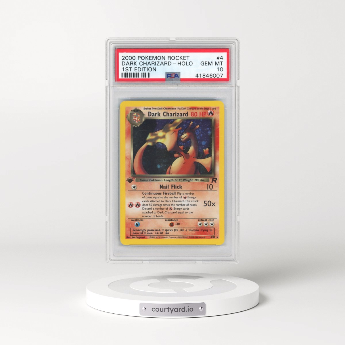 2000 Pokémon Rocket #4 Dark Charizard - 1st Edition Holo (PSA 10 GEM MINT)