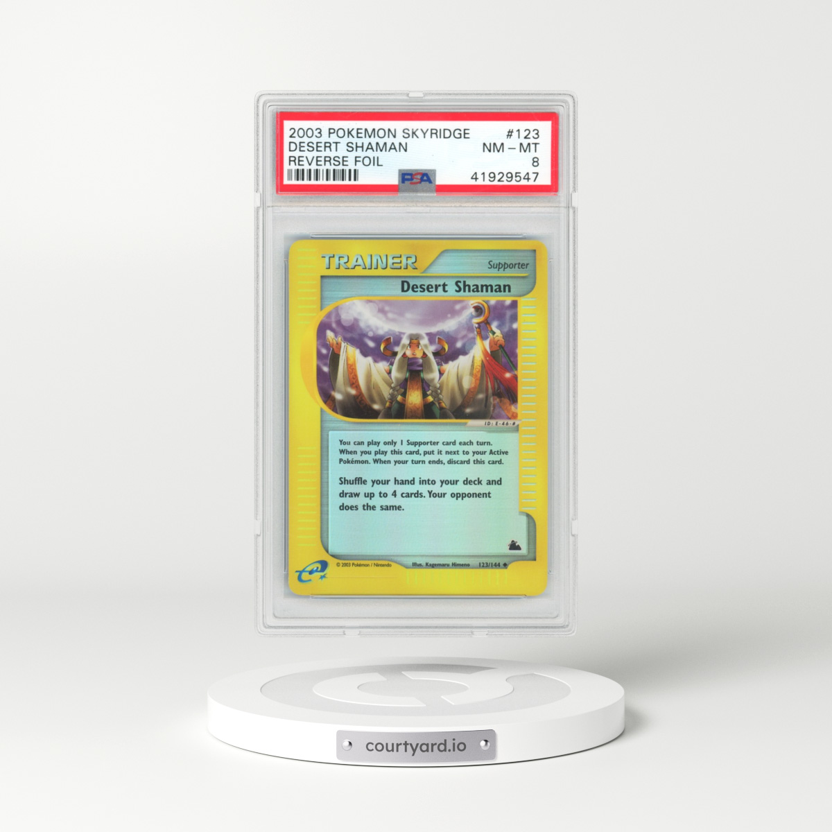 2003 Pokémon Skyridge #123 Desert Shaman - Reverse Foil (PSA 8 NM-MT)