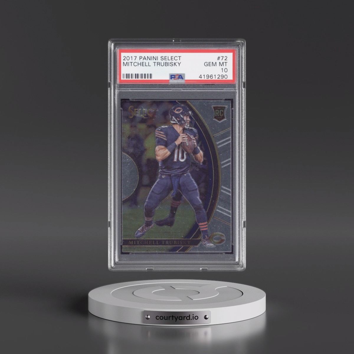 2017 Panini Select #72 Mitchell Trubisky (PSA 10 GEM MINT)