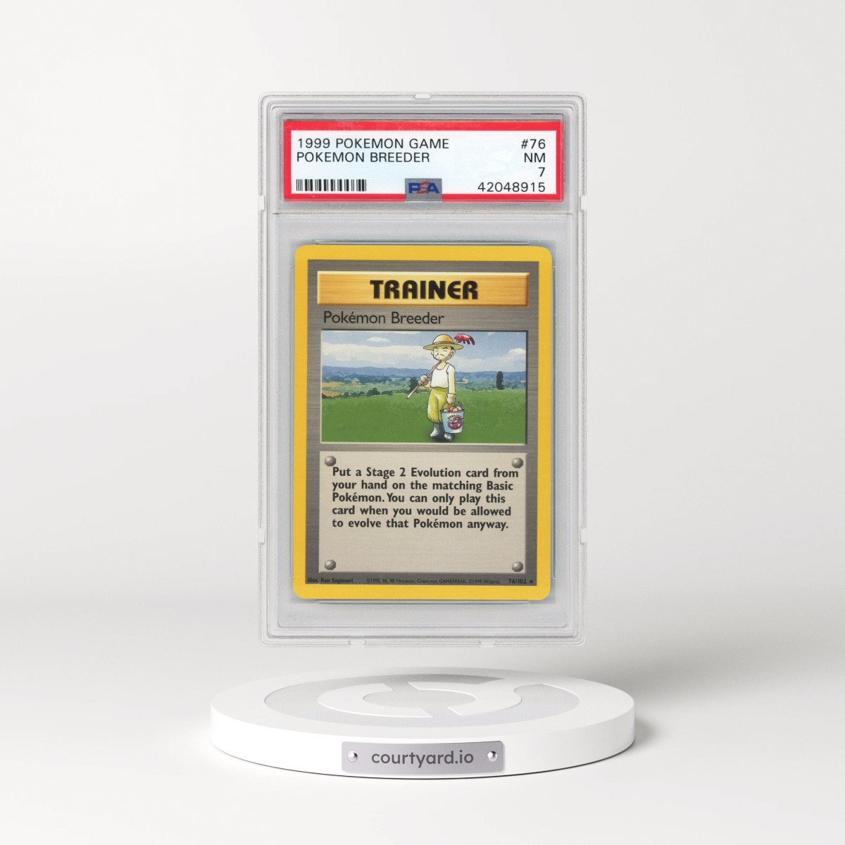 1999 Pokémon Game #76 Pokemon Breeder (PSA 7 NM)