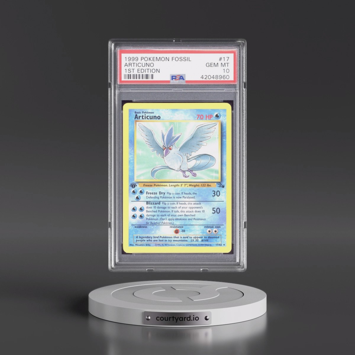 articuno pokemon card 1st edition 2PC Pokemon Fossil 1st Ed. Articuno Moltres BGS 8 sold at auction on 14th  May