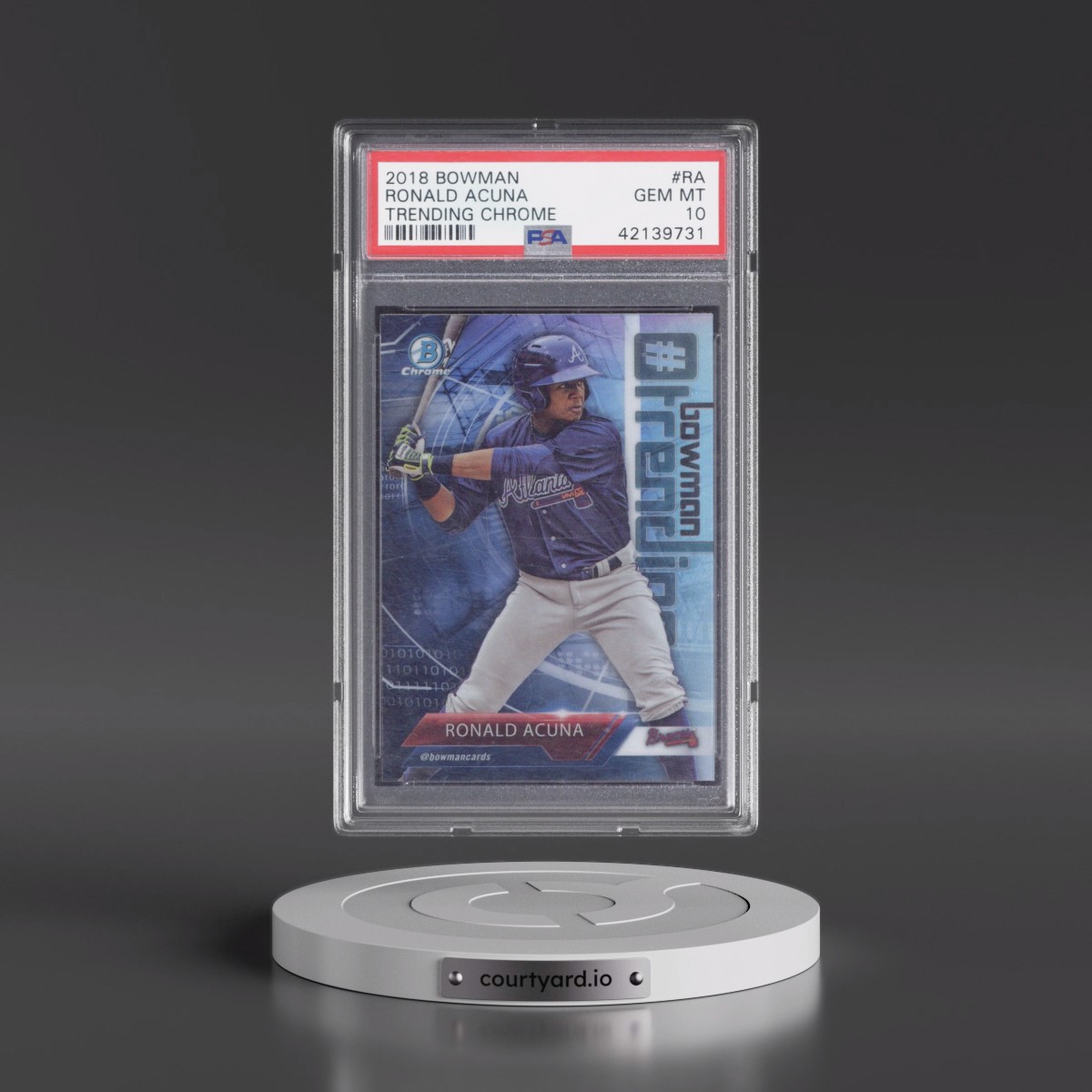 2018 Bowman Trending Chrome #RA Ronald Acuna (PSA 10 GEM MINT)