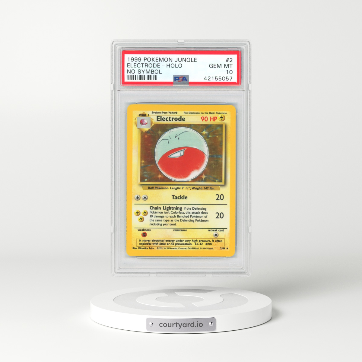 1999 Jungle #2 Electrode - Holo No Symbol (PSA 10 GEM MINT)