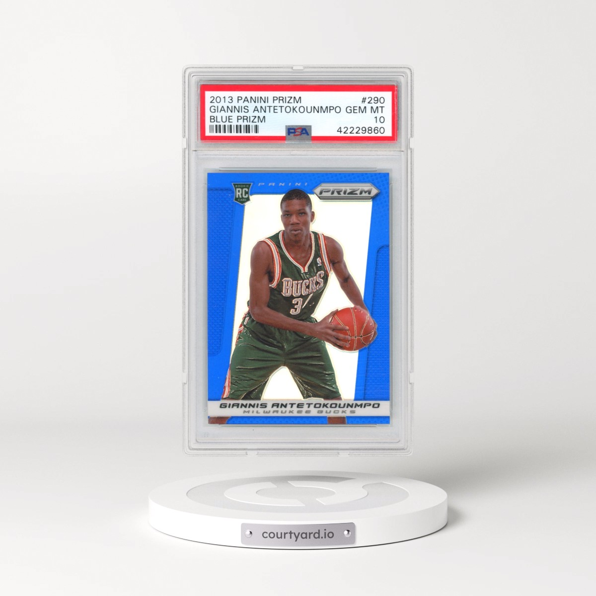 2013 Panini Prizm #290 Giannis Antetokounmpo - Blue Prizm (PSA 10 GEM MINT)
