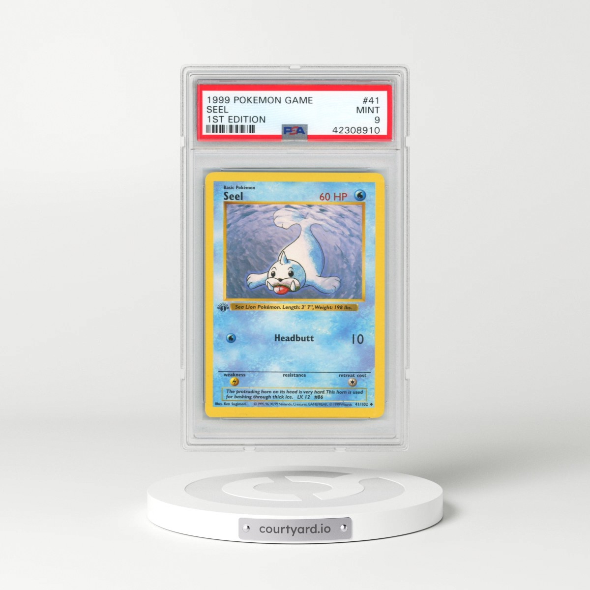 1999 Pokémon Game #41 Seel - 1st Edition (PSA 9 MINT)
