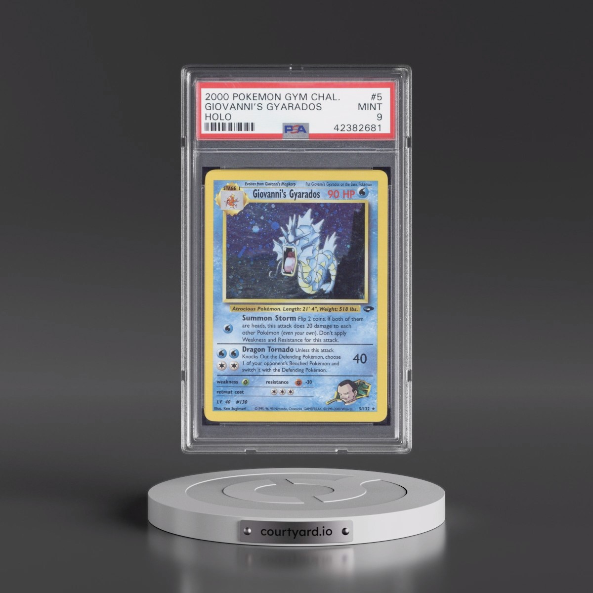 2000 Pokémon Gym Challenge Giovanni's Gyarados - Holo #5 PSA 9