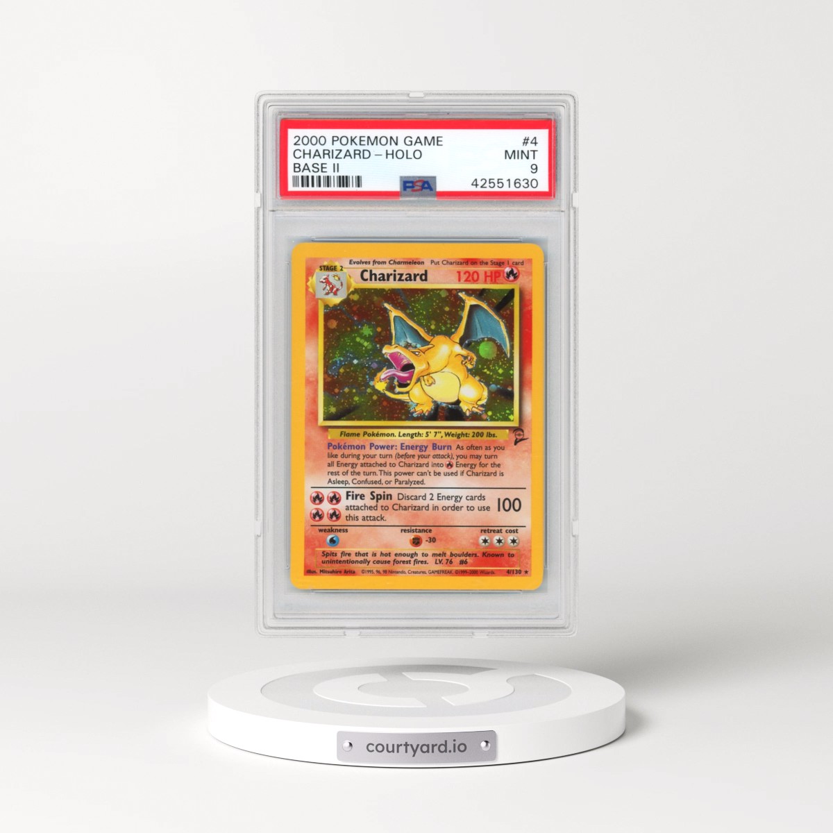 2000 Pokémon Game Base II #4 Charizard - Holo (PSA 9 MINT)