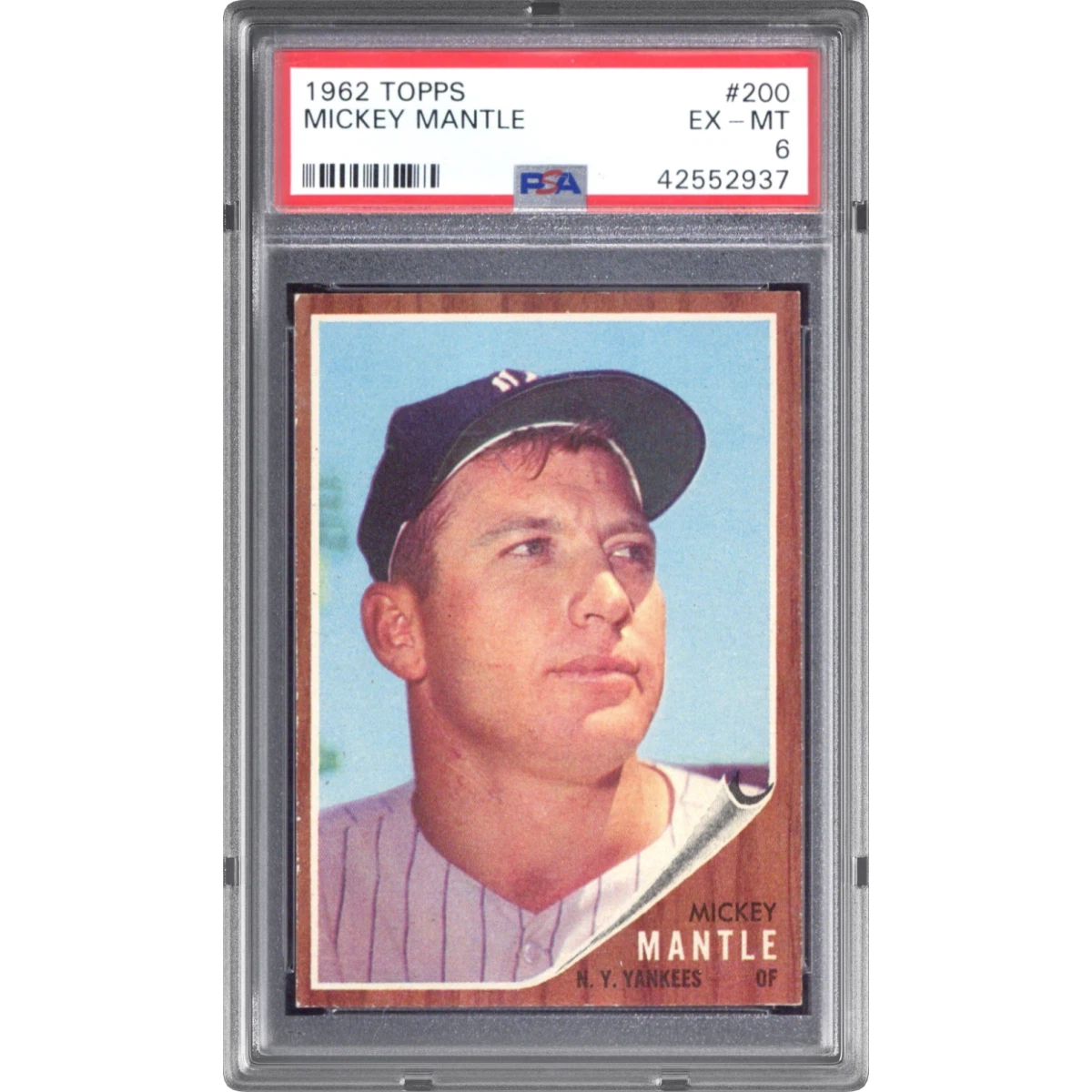 1962 Topps #200 Mickey Mantle (PSA 6 EX-MT)